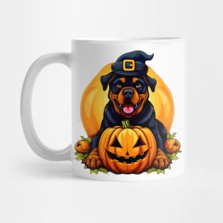 Rottweiler Dog inside Pumpkin #1 Mug